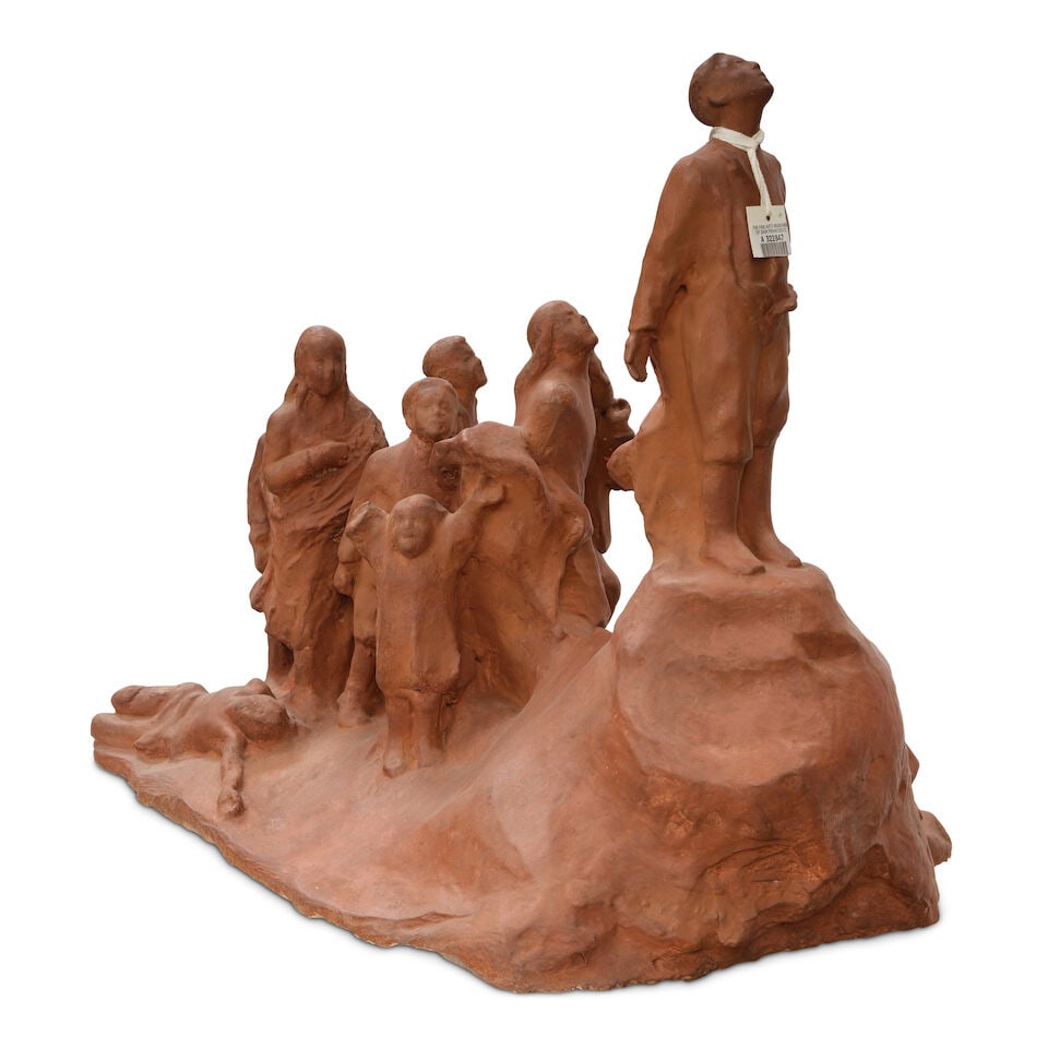 Onorio Ruotolo (American, 1888-1966) The Wishing Squad, 1916 21 1/2 x 28 x 16 1/4 in. (54.6 x 7...: Onorio Ruotolo (American, 1888-1966) The Wishing Squad, 1916 painted plaster 21 1/2 x 28 x 16 1/4 in. (54.6 x 71.1 x 41.3 cm) Footnotes: Provenance The artist. Lucio and Marcia Ruotolo, Stanford,