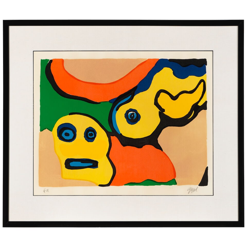 Karel Appel (1921-2006); Yellow Boy and Son;: Karel Appel (1921-2006) Yellow Boy and Son, 1973 Lithograph in colors on wove paper, signed in pencil and annotated 'Ea' (an épreuve d'artiste, aside from the edition of 120), published by