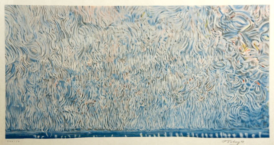 Mark Tobey (1890-1976); Scroll of Liberty;: Mark Tobey (1890-1976) Scroll of Liberty, 1973 Lithograph in colors on japon paper, signed in pencil, dated and numbered XXXI/L (aside from the edition of 175 in Arabic numerals), published by