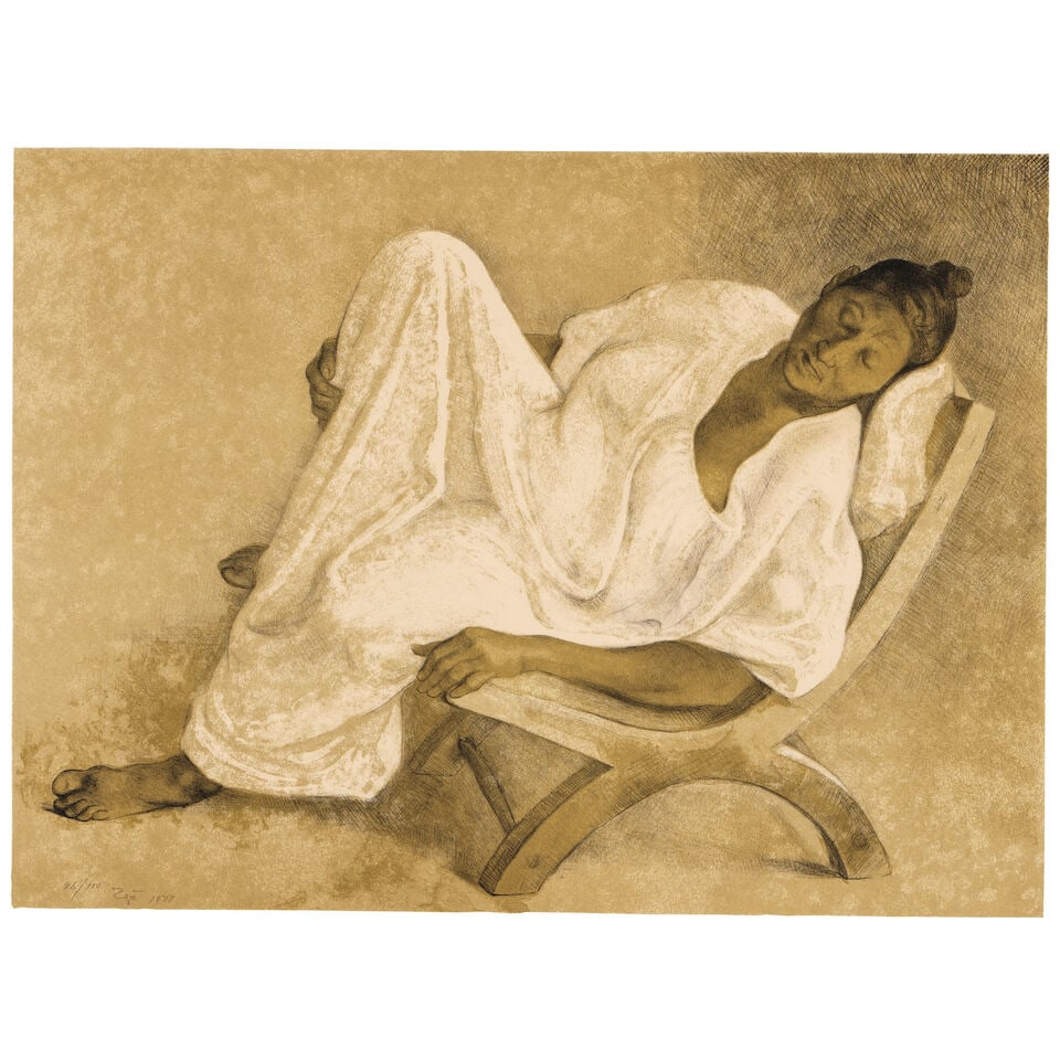 Francisco Zúñiga (1912-1998) Mujer reclinada, 1977 Lithograph in colors on Arches pape... - 3