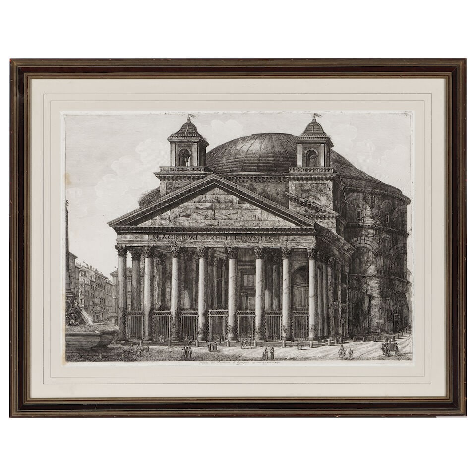 Luigi Rossini (1790-1857); Veduta del Pantheon di Agrippa; - 2