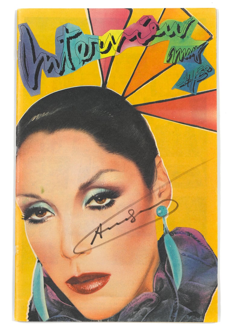 An Andy Warhol signed copy of Interview (1 of 1)