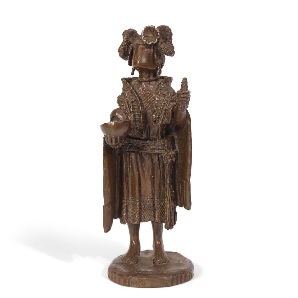 A Cecil Calnimptewa bronze sculpture, 1984 - 2