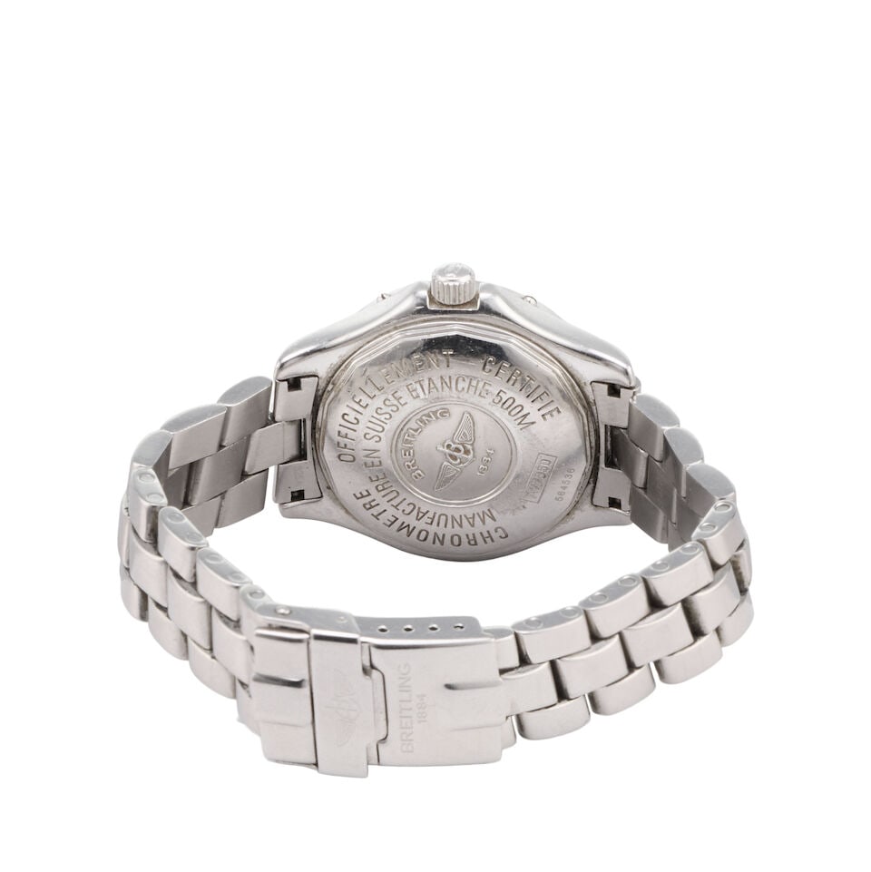 Breitling. A lady's stainless steel diamond-set quartz calendar bracelet watch Colt Oceane, Ref:... - 3
