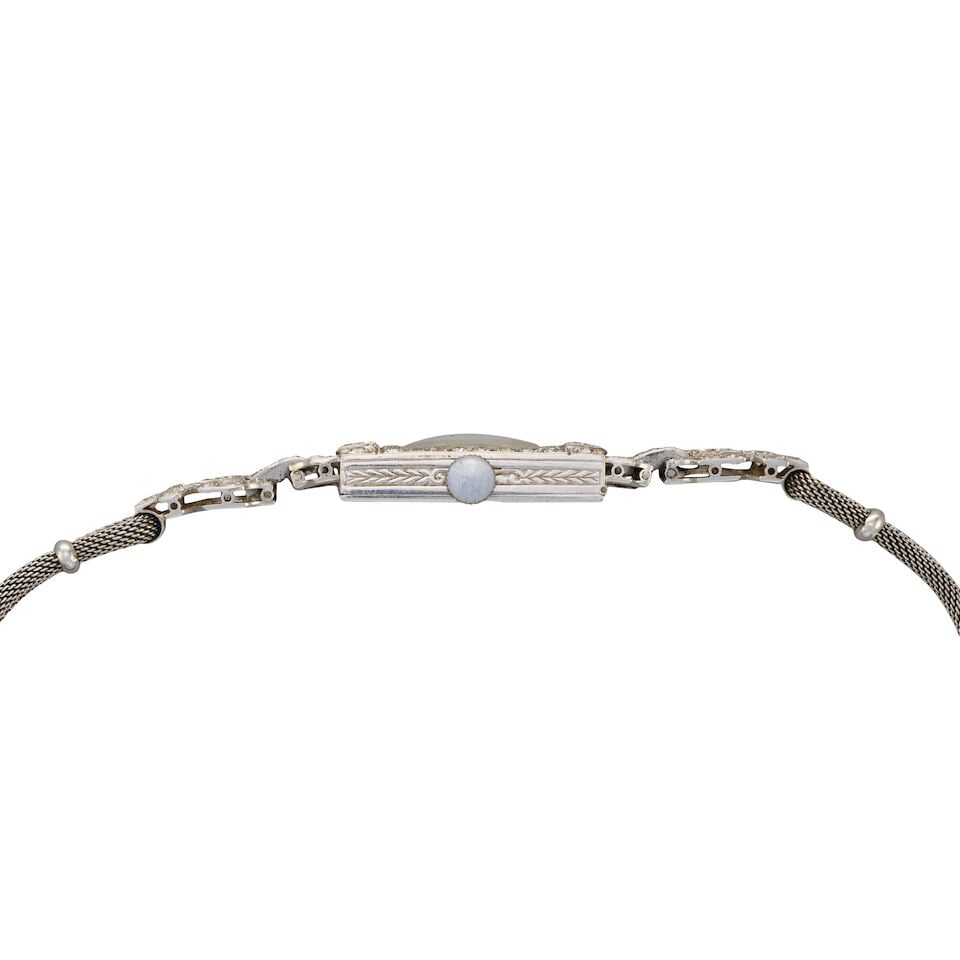 A lady's platinum and diamond set manual wind bracelet watch Circa 1920 - 2