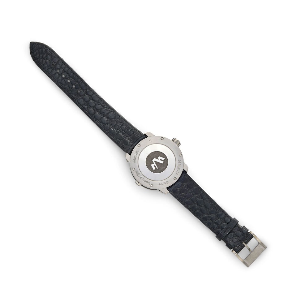 DeWitt. A titanium automatic calendar wristwatch with moon phase and dual time zone Twenty 8 Ei... - 3