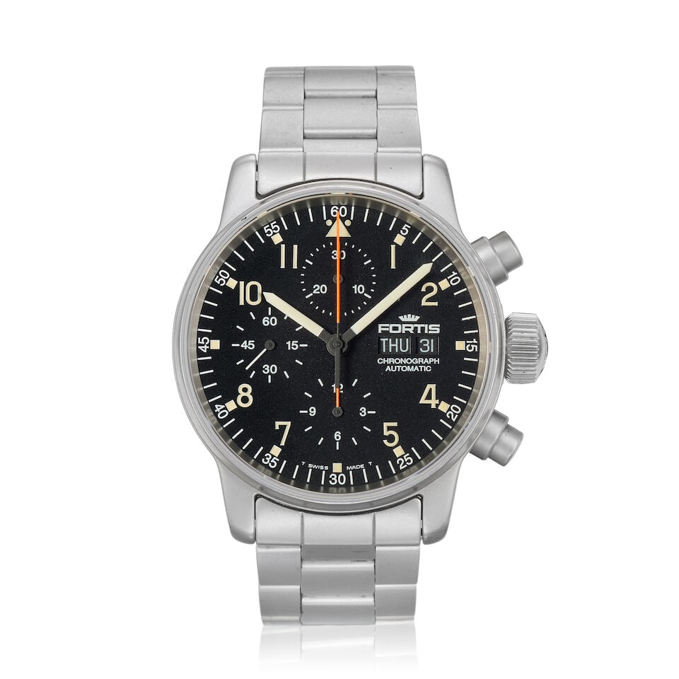 Fortis. A stainless steel automatic chronograph calendar bracelet watch Ref: 597.22.11 M, Purcha... (1 of 3)