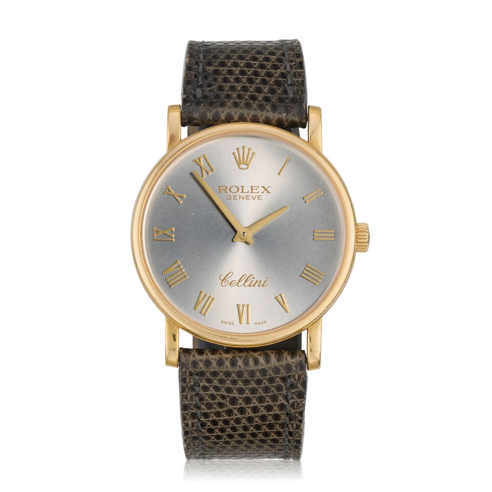 Rolex. An 18K gold manual wind wrist watch Cellini, Ref: 5115, Purchased 30th July 2007 (1 of 3)