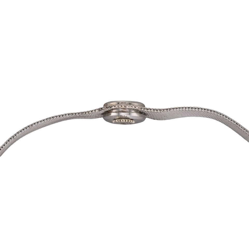 Universal Geneve. A lady's 18K white gold manual wind bracelet watch with continental gold brace... - 3