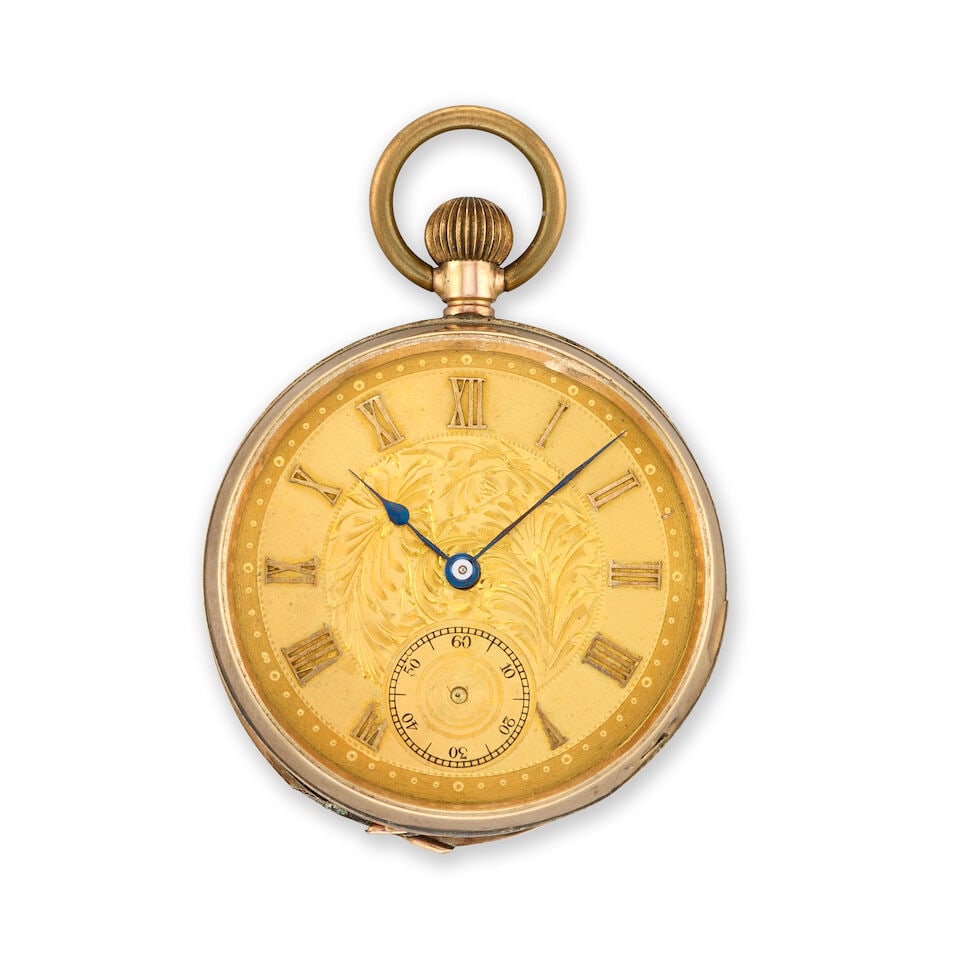 A 9K gold key wind open face pocket watch Circa 1900 (1 of 3)