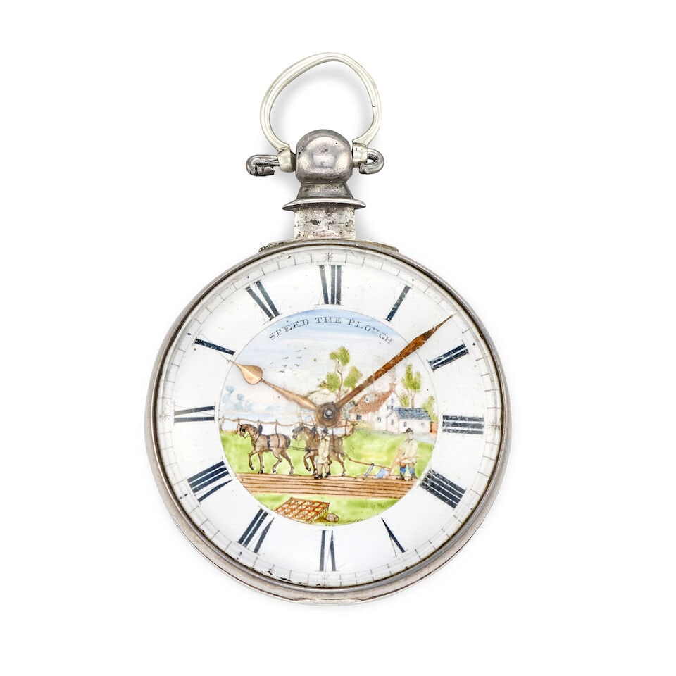 B.Blew, London. A silver key wind open face pair case pocket watch Birmingham Hallmark for 1835 - 3