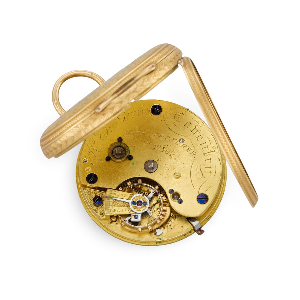H.J. Norris, Coventry. An 18K gold key wind open face pocket watch London Hallmark for 1909 - 3