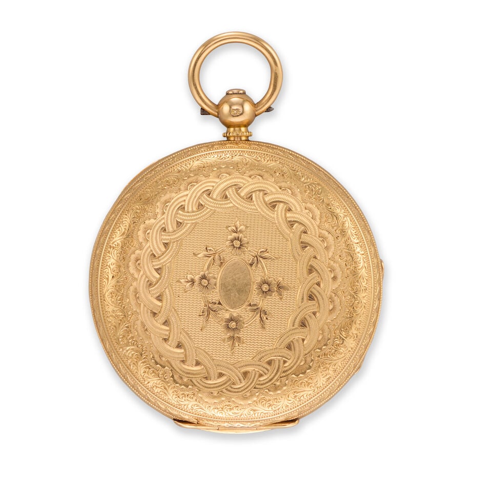 Stewart Dawson & Co., Liverpool. An 18K gold key wind open face pocket watch Birmingham Hallmark... - 2