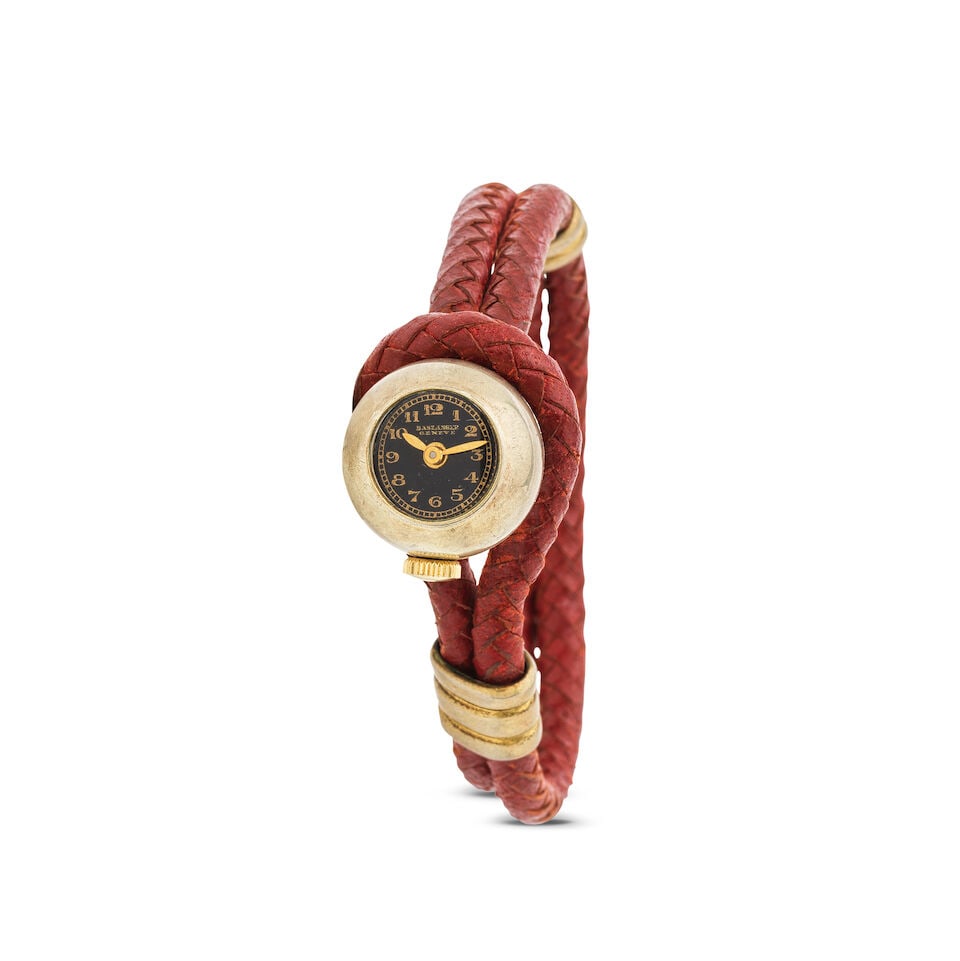 Baszanger. A lady's steel manual wind ball watch Baszanger. Montre bracelet de dame en forme de ...: Baszanger. A lady's steel manual wind ball watch Baszanger. Montre bracelet de dame en forme de boule mouvement mécanique Date: Circa 1920 Movement: 17-jewel manual wind Dial: Black, signed Case: