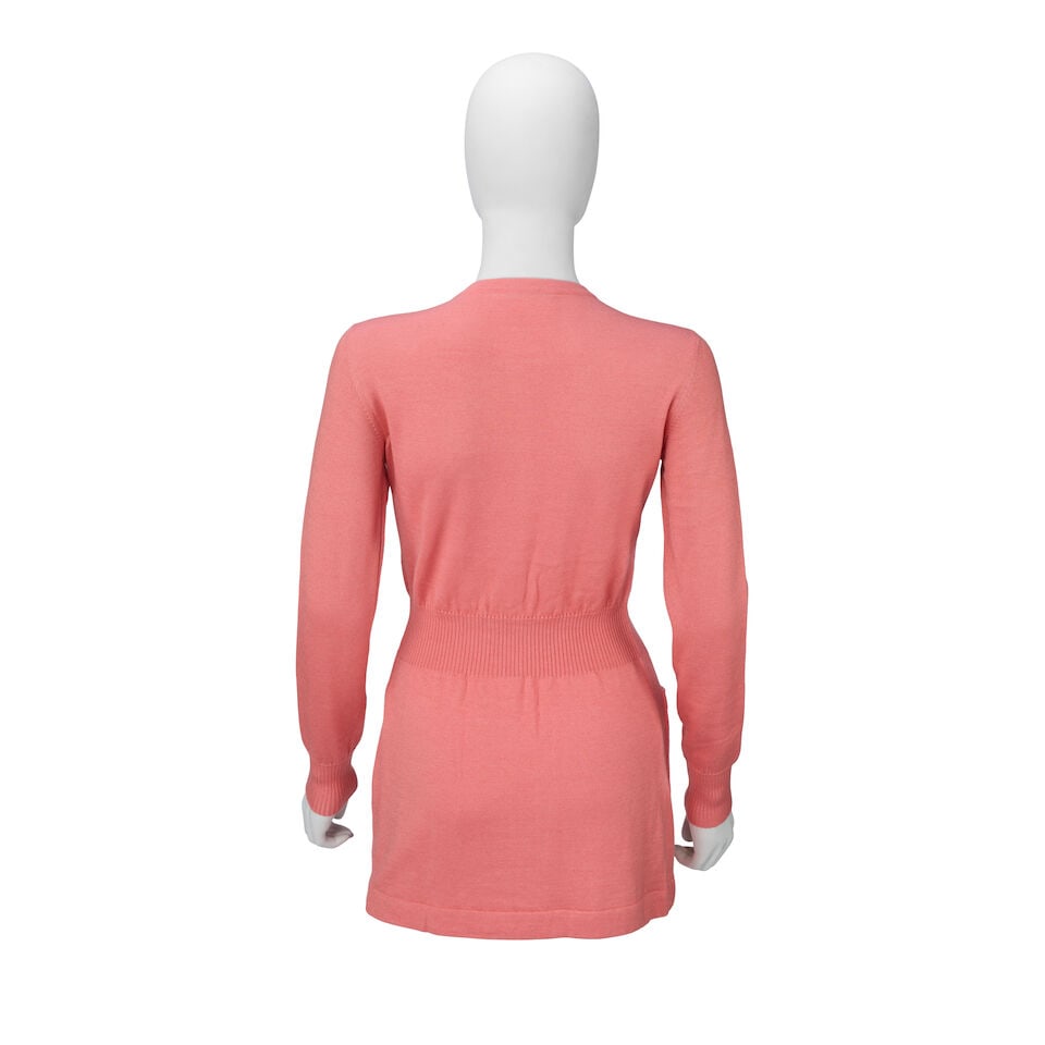 Chanel: a Pink Cashmere and Silk Cardigan Dress Autumn 1994 - 2