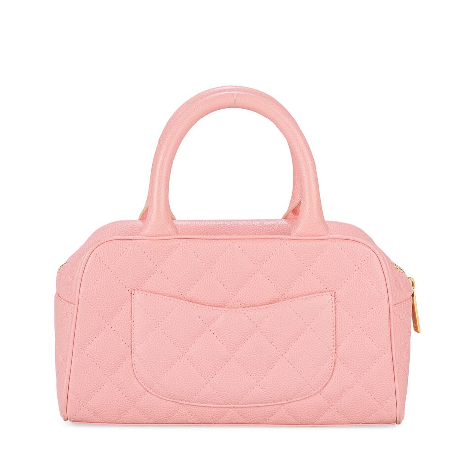 Chanel: a Pink Caviar Leather Bowling Bag 2004-05 (includes serial sticker) - 2