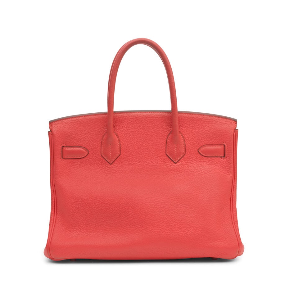Hermès: a Rose Jaipur Clemence Leather Birkin 30 2012 (includes padlock, keys, cloche, felt... - 2