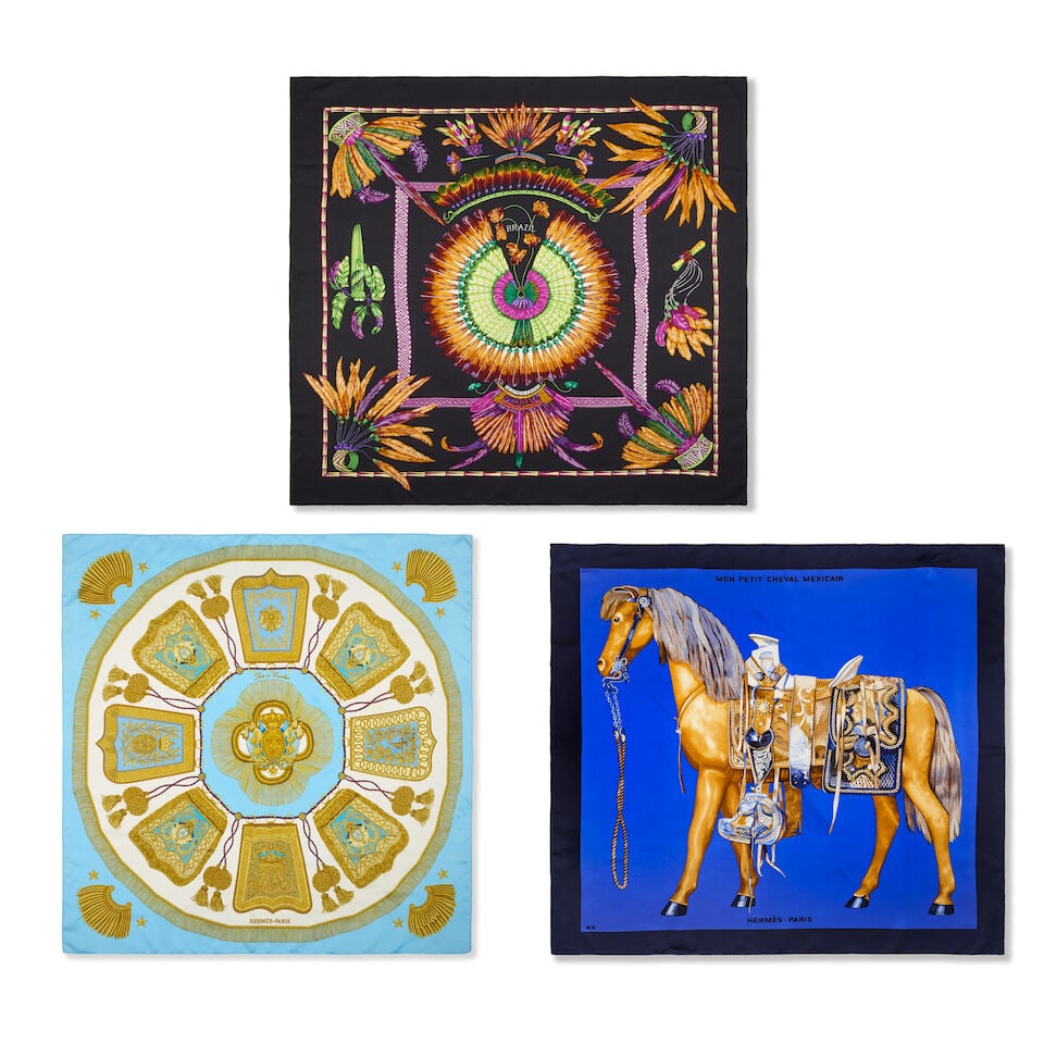 Hermès: Three Silk Scarves (includes boxes) (1 of 4)
