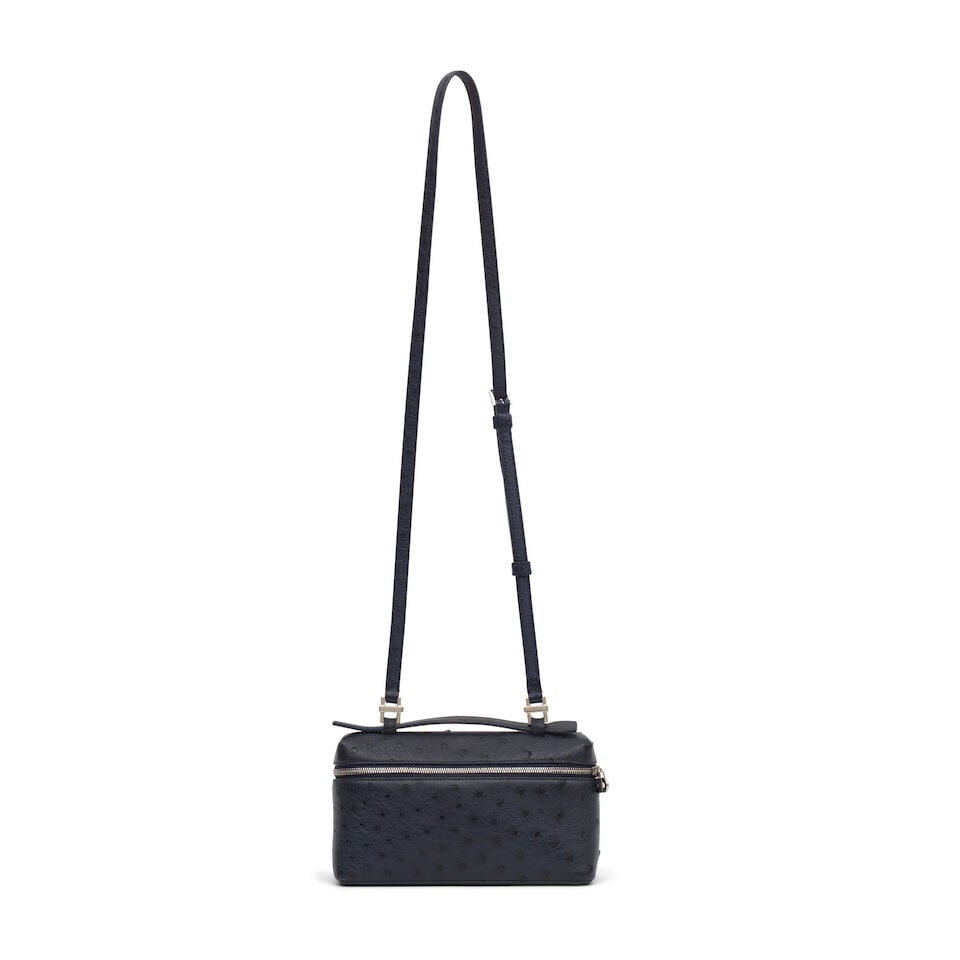 Loro Piana: a Blue Ostrich Extra Pocket L19 2023 (includes copy of original receipt and box) - 2
