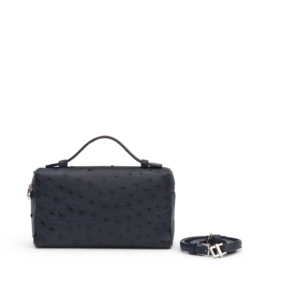 Loro Piana: a Blue Ostrich Extra Pocket L19 2023 (includes copy of original receipt and box) - 4