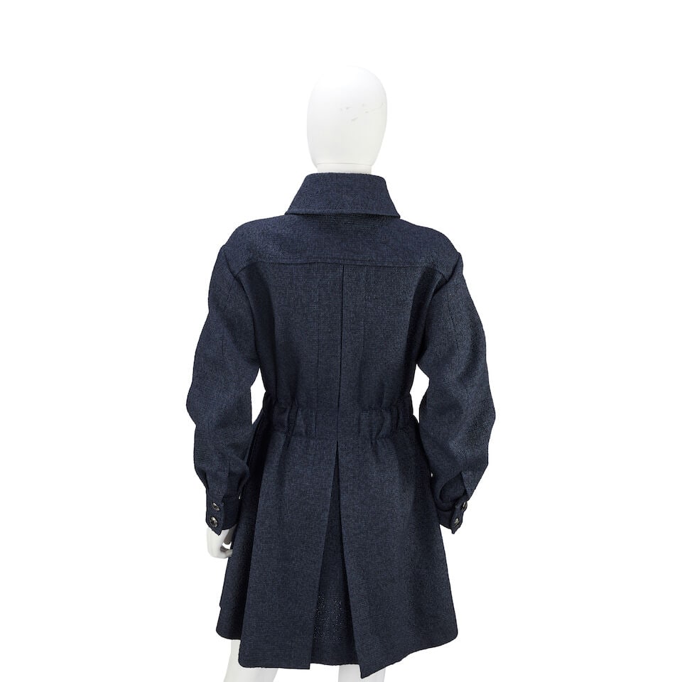 Chanel: a Navy Blue Wool and Silk Coat Winter 2013 - 2
