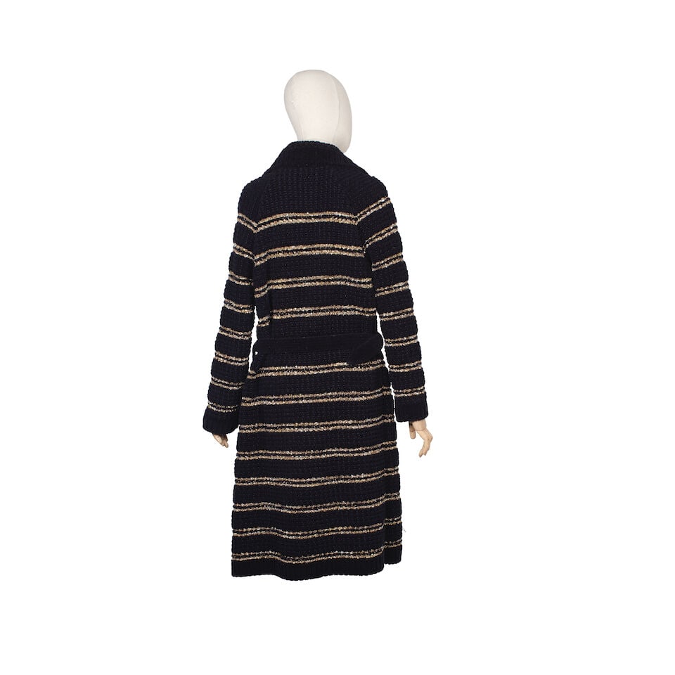 Chanel: a Navy Wool Knitted Long Cardigan 2020 - 2