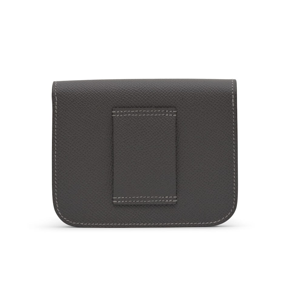 Hermès: a Graphite Epsom Leather Constance Slim Wallet 2024 (includes felt protector, dust ... - 3