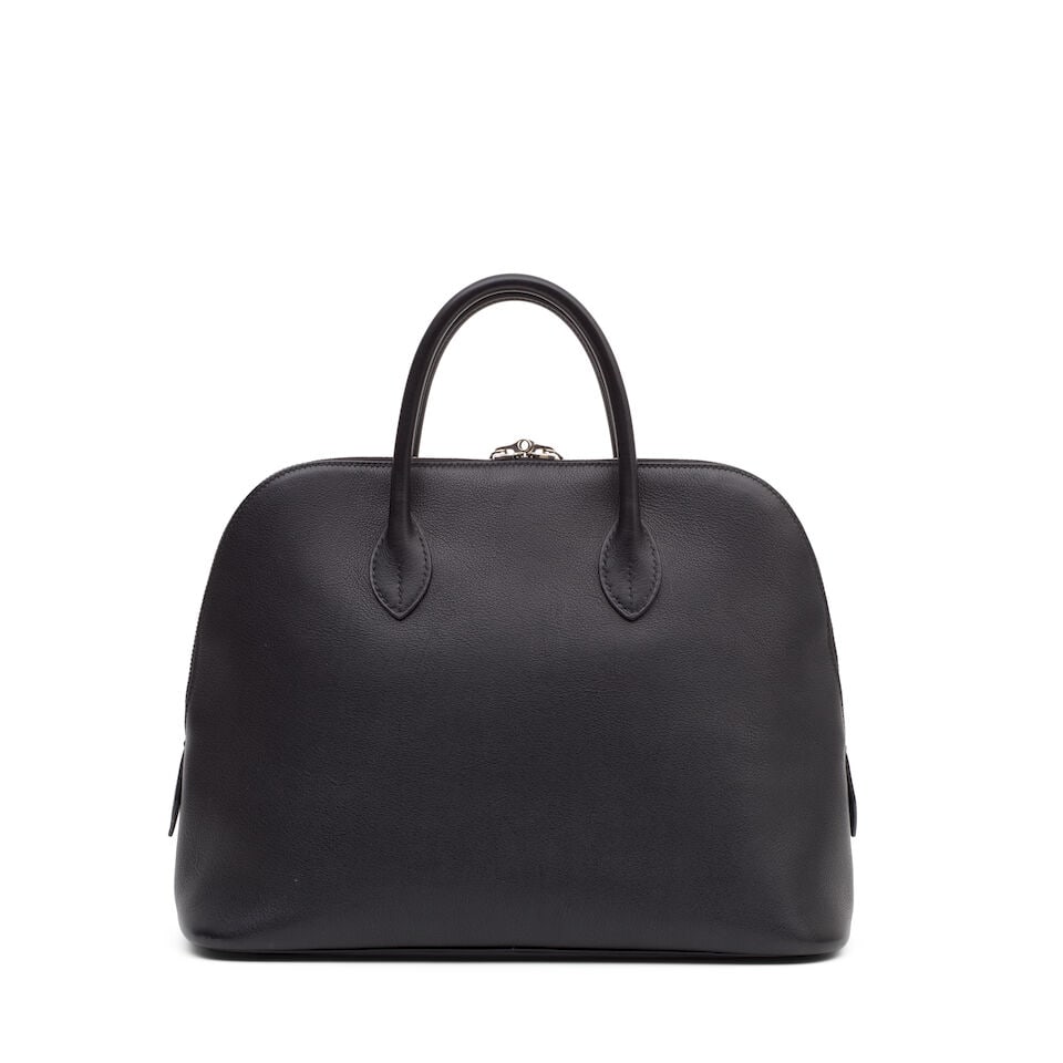 Hermès: a Black Swift Leather Bolide 1923 30 2007 (includes padlock, keys, cloche, dust bag... - 2