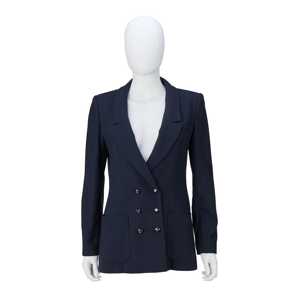 Chanel: a Navy Blue Wool Blazer Cruise 1995 (1 of 2)