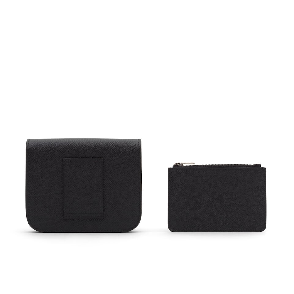 Hermès: a Black Epsom Leather Constance Slim Wallet 2025 (includes felt protector, dust bag... - 5