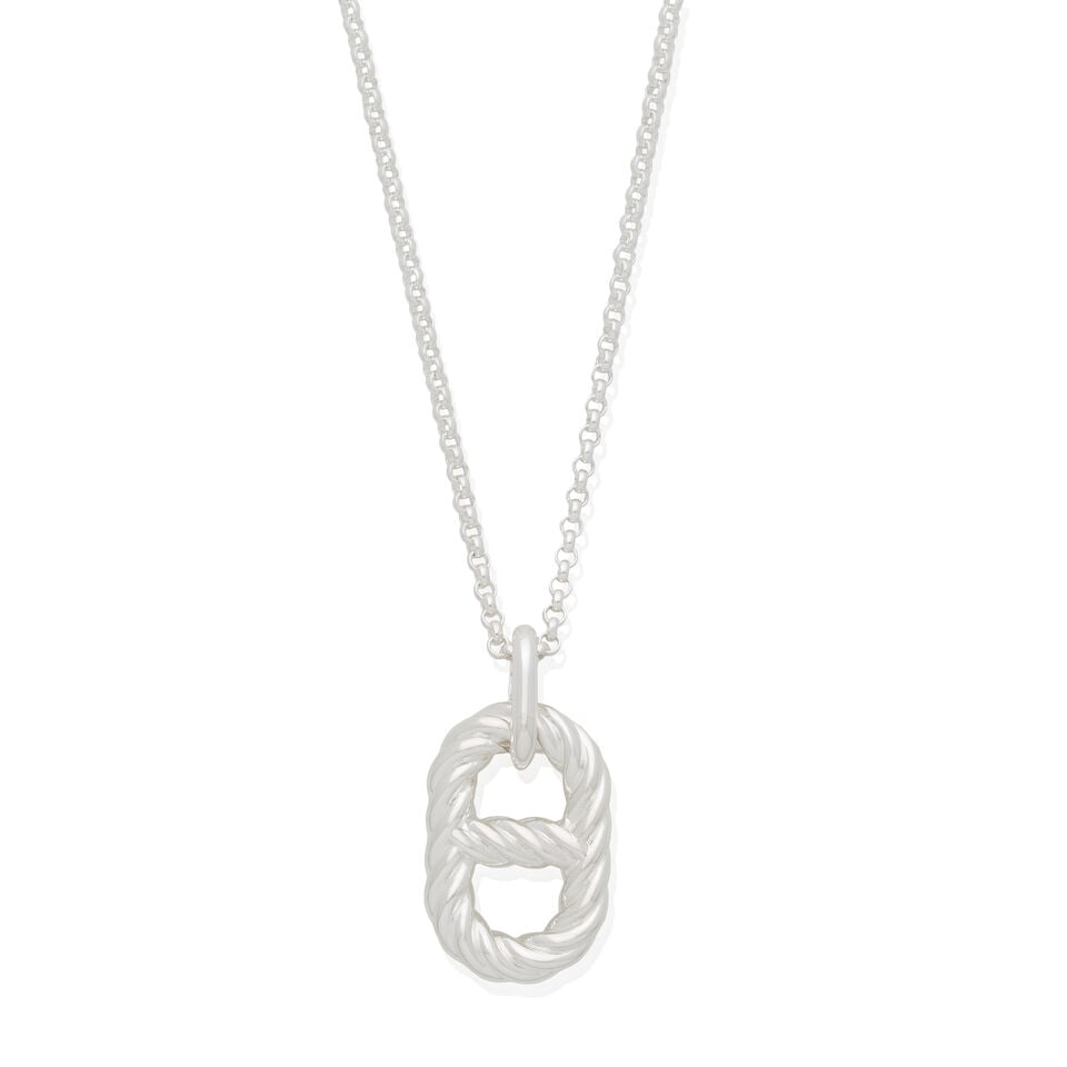 Hermès: a Sterling Silver Chaine d'Ancre Alea II Twisted Pendant Necklace (includes certifi... (1 of 2)