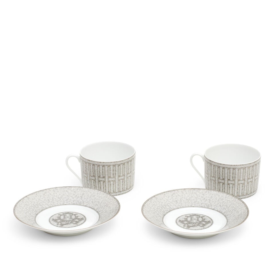 Hermès: Two Porcelain Sets and a Towel - 3