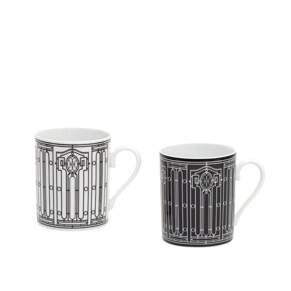 Hermès: Two Porcelain Sets and a Towel - 4