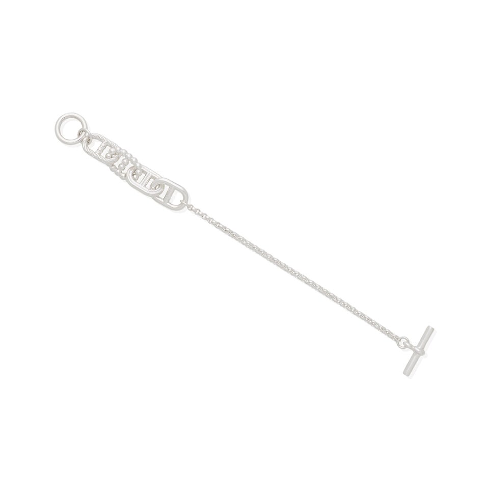 Hermès: a Sterling Silver Chaine d'Ancre Alea II Bracelet (includes certificate, booklet an... - 2