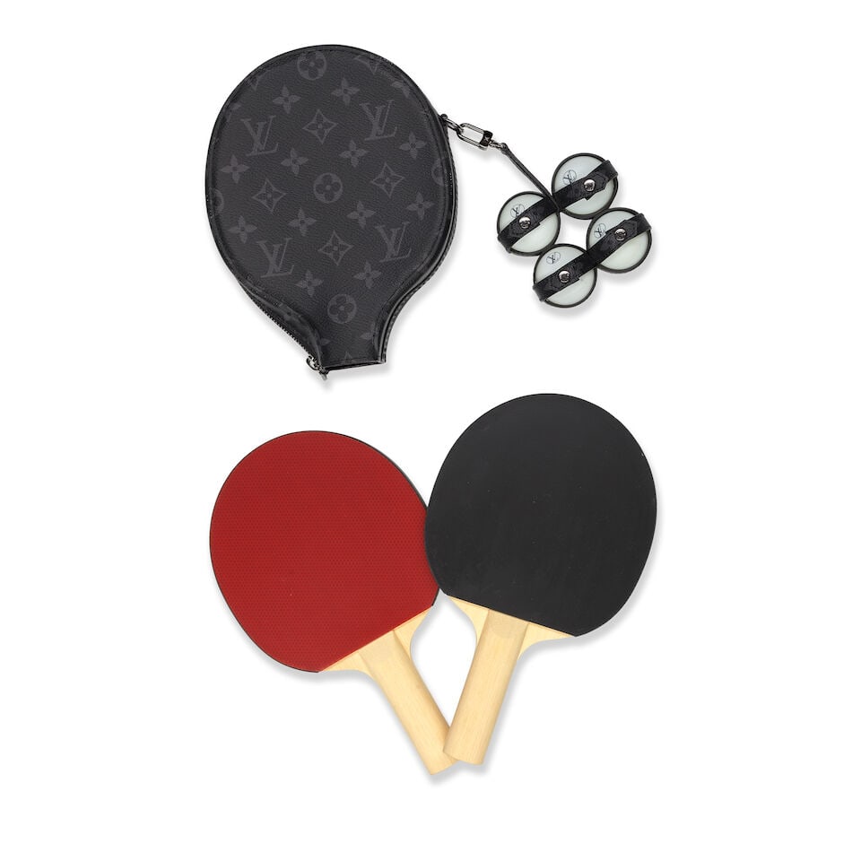 Louis Vuitton: a Black Monogram Eclipse 'James' Ping Pong Set 2018 - 2