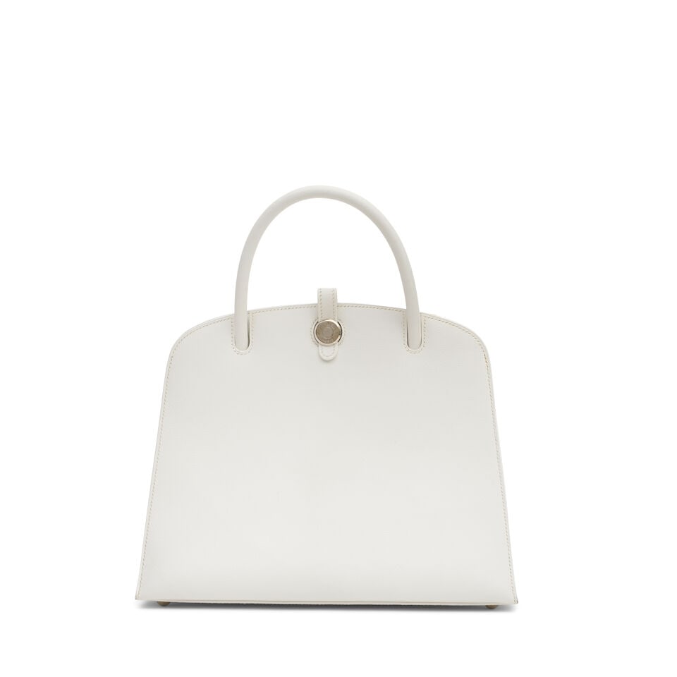Hermès: a White Courchevel Leather Dalvy 30 1999 (includes dust bag): Hermès: a White Courchevel Leather Dalvy 30 1999 Palladium hardware Condition Grade B+ 30cm wide, 24cm high, 12cm deep, 9cm handle drop, includes dust bag For further information on this lot