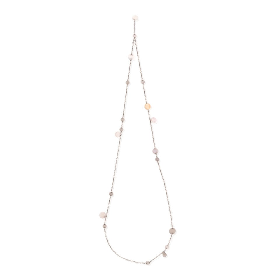 Hermès: a Silver Tone and Rose Gold Confetti Necklace - 2
