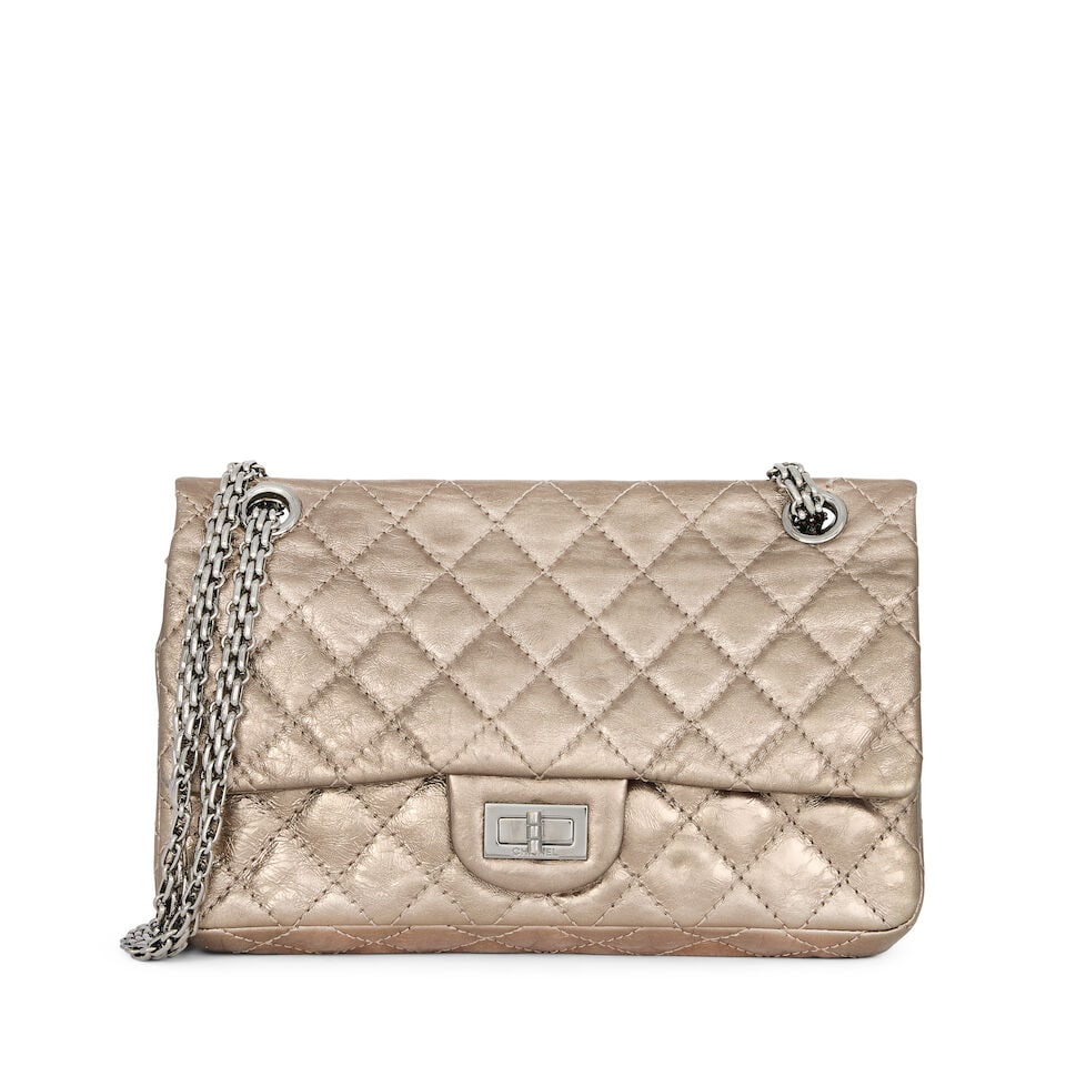 Chanel: a Gold Reissue Small Double Flap Bag 2006-08 (includes serial sticker and dust bag) (1 of 3)