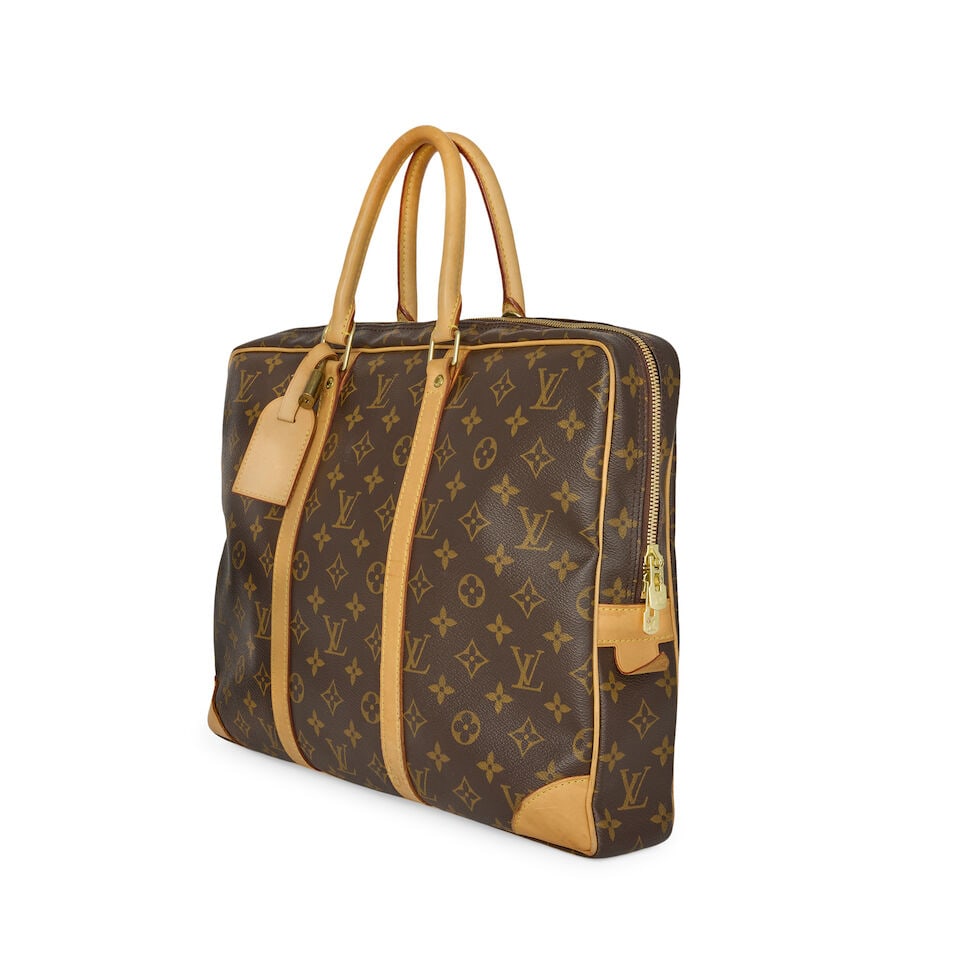 Louis Vuitton: a Monogram Porte Voyage Briefcase Bag 2007 (includes luggage tag, dust bag, padlo... - 2
