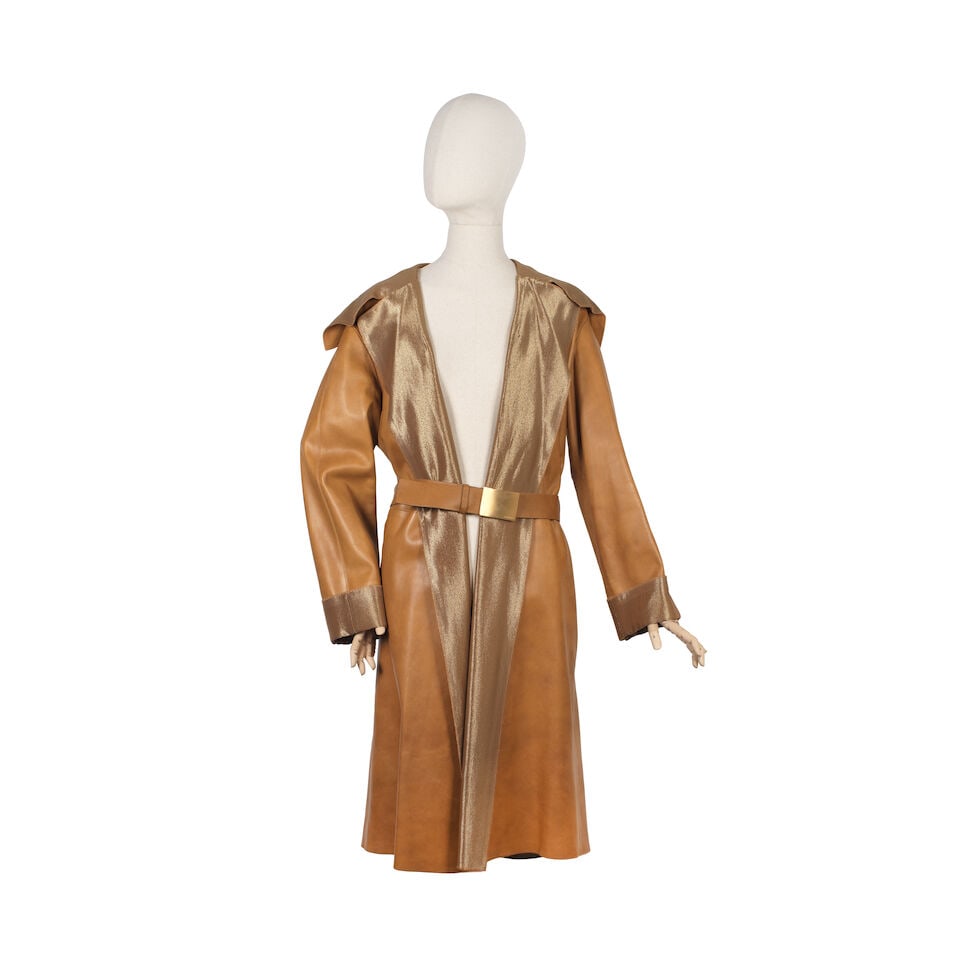 Chanel: a Tan Leather Coat with Gold Lining Autumn 1999 (1 of 2)