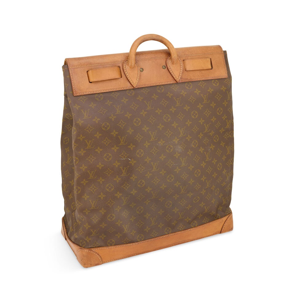 Louis Vuitton: a Monogram Steamer Bag 45 1970/80s (includes padlock, key and luggage tag) - 2