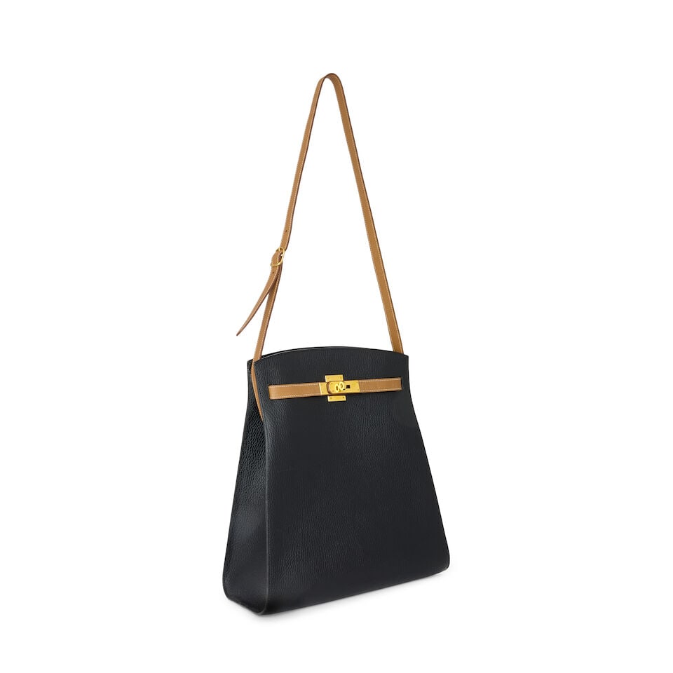 Hermès: a Black Ardennes and Naturel Chamonix Leather Kelly Sport 30 1993 (includes dust bag) - 3