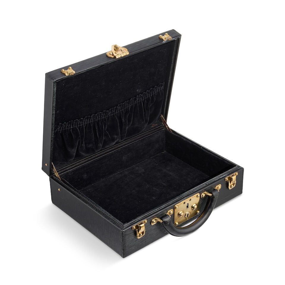 Louis Vuitton: a Black Epi Leather Small Travel Case (includes luggage tag, keys and cloche) - 2