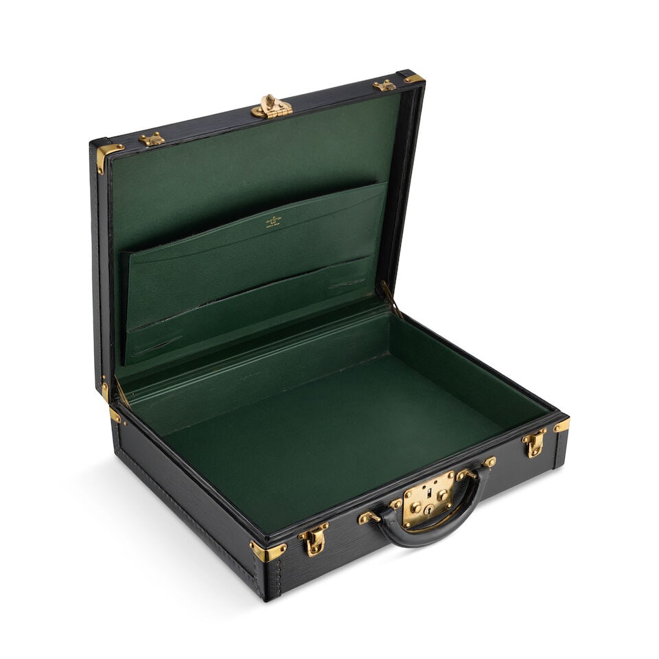 Louis Vuitton: a Black Epi Leather President Briefcase (includes luggage tag, keys and cloche) - 2