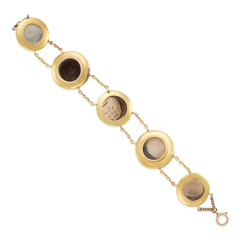 VICTORIAN 18K GOLD AND TURQUOISE BRACELET - 2