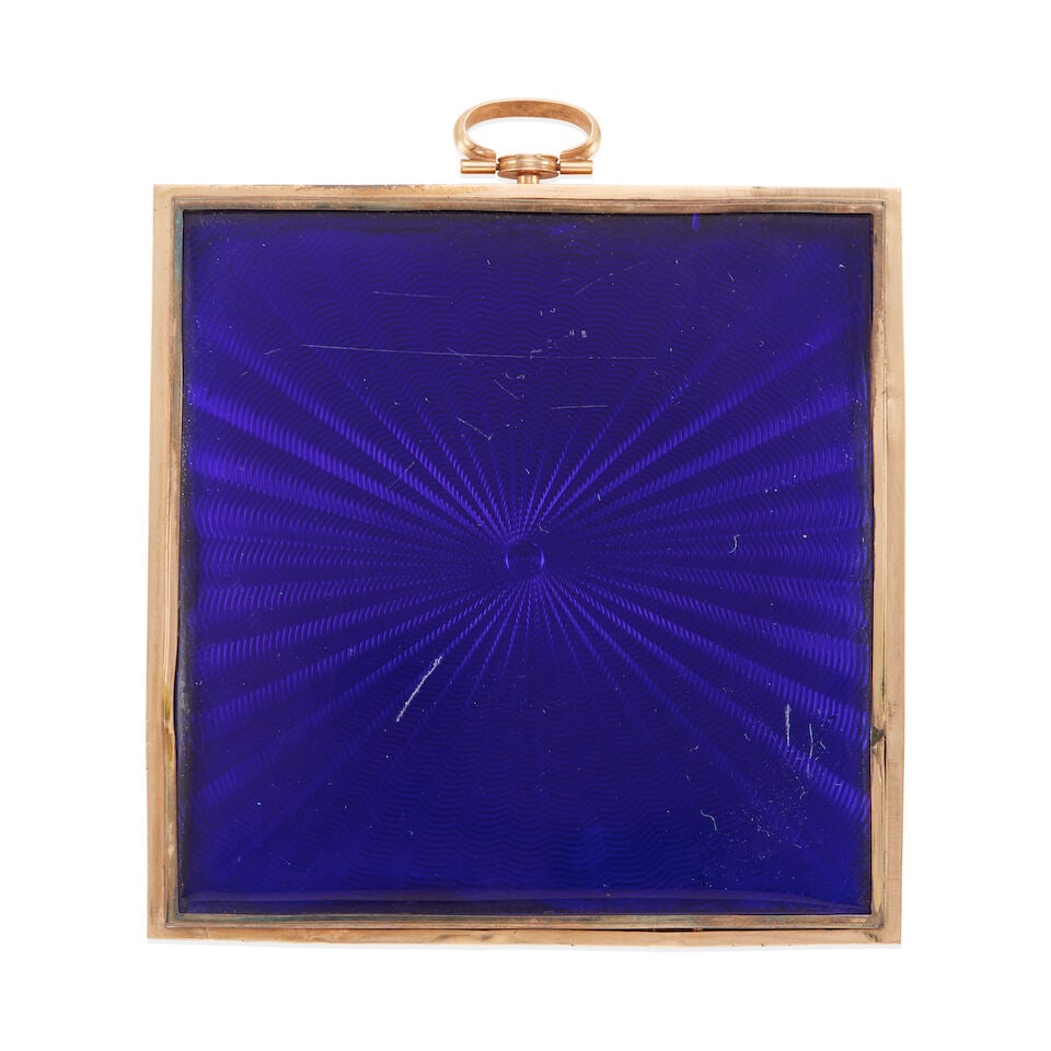 ANTIQUE 14K GOLD FRAMED GUILLOCHE PAINTED PORTRAIT - 2