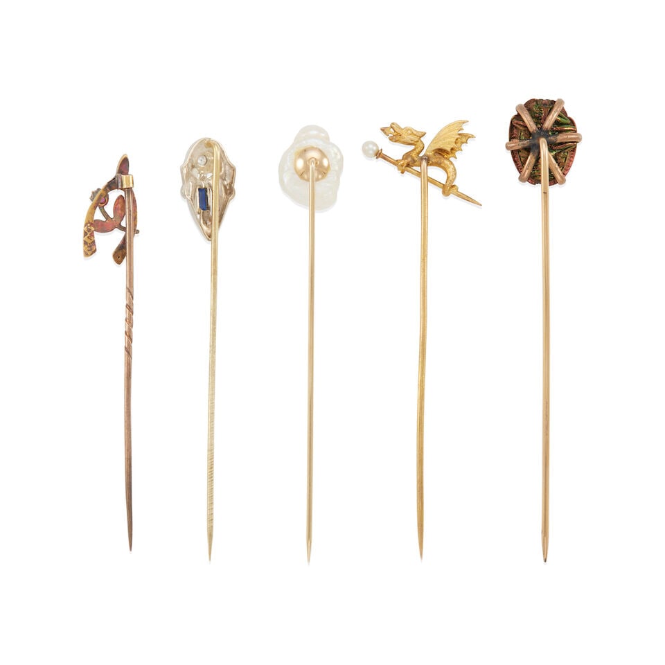 GROUP OF ANTIQUE STICK PINS - 2