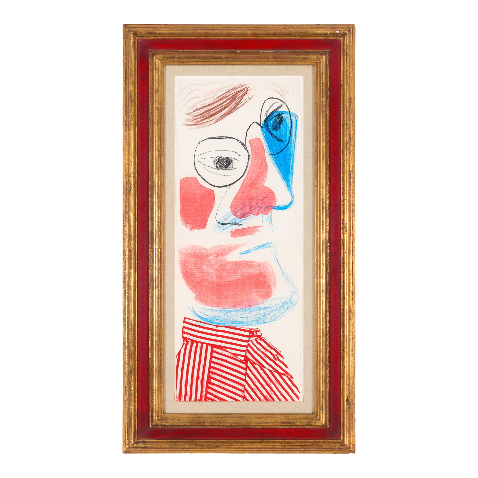 David Hockney (born 1937); Self-Portrait, July 1986;: David Hockney (born 1937) Self-Portrait, July 1986 (MCAT 295), 1986 Home-made print in colors executed on office copy machine on two sheets of Arches Text laid paper (as issued), signed in pencil, dat