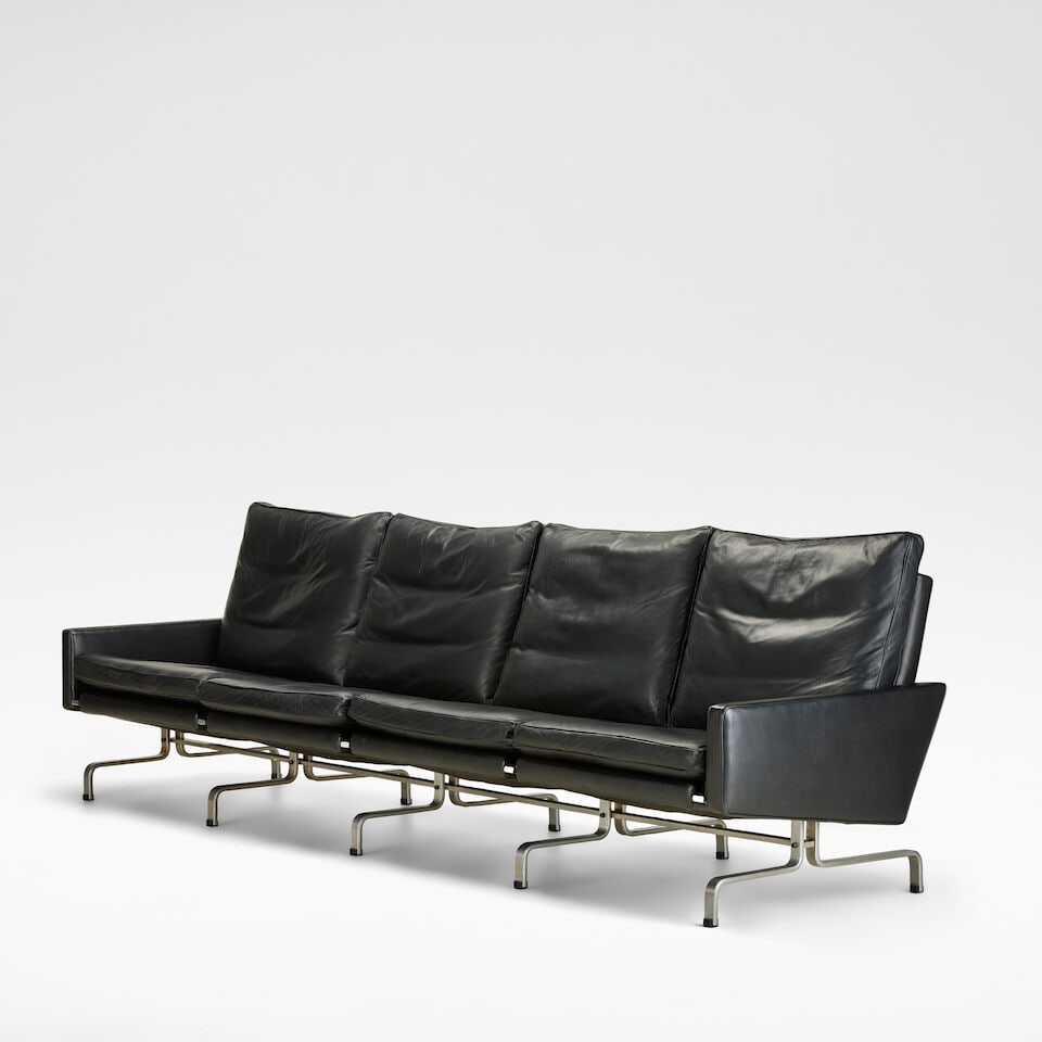 Poul Kjærholm 'PK-31/4' four seater sofa, designed 1958 (1 of 3)