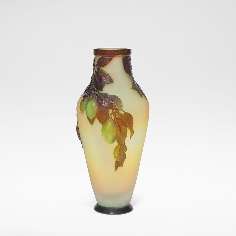 Établissements Gallé 'Aux Quetsches' or 'Plums', vase, circa 1920 - 2